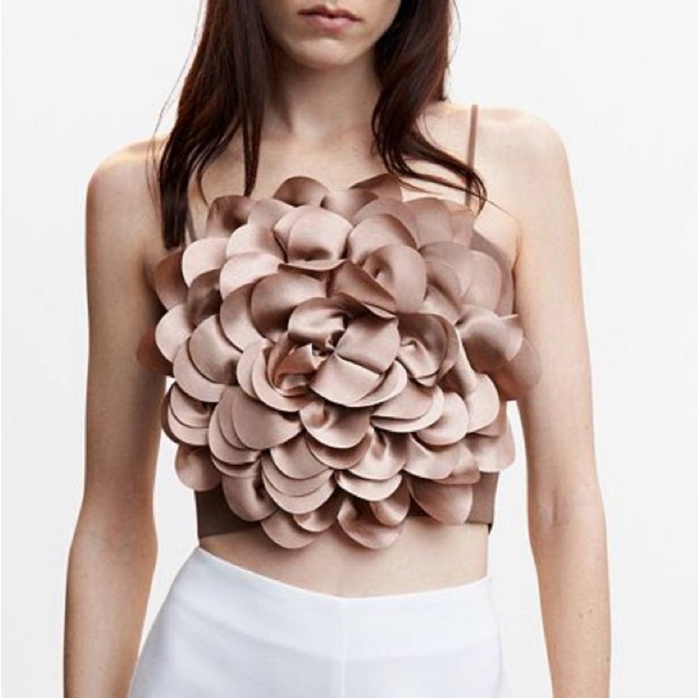 Mango Flower Detail Top